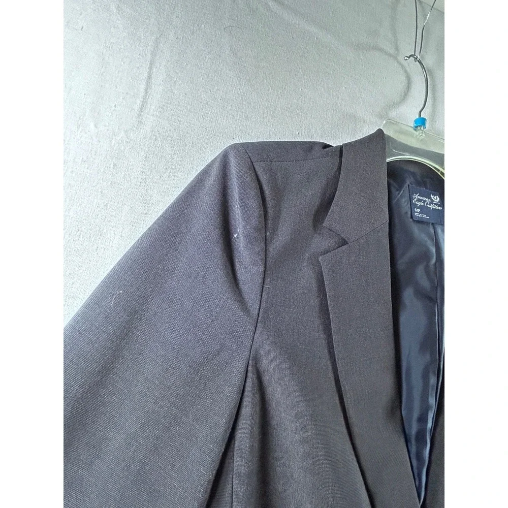 American Eagle Outfitters women Navy Blue Single Button Blazer Jacket Size‎ S
